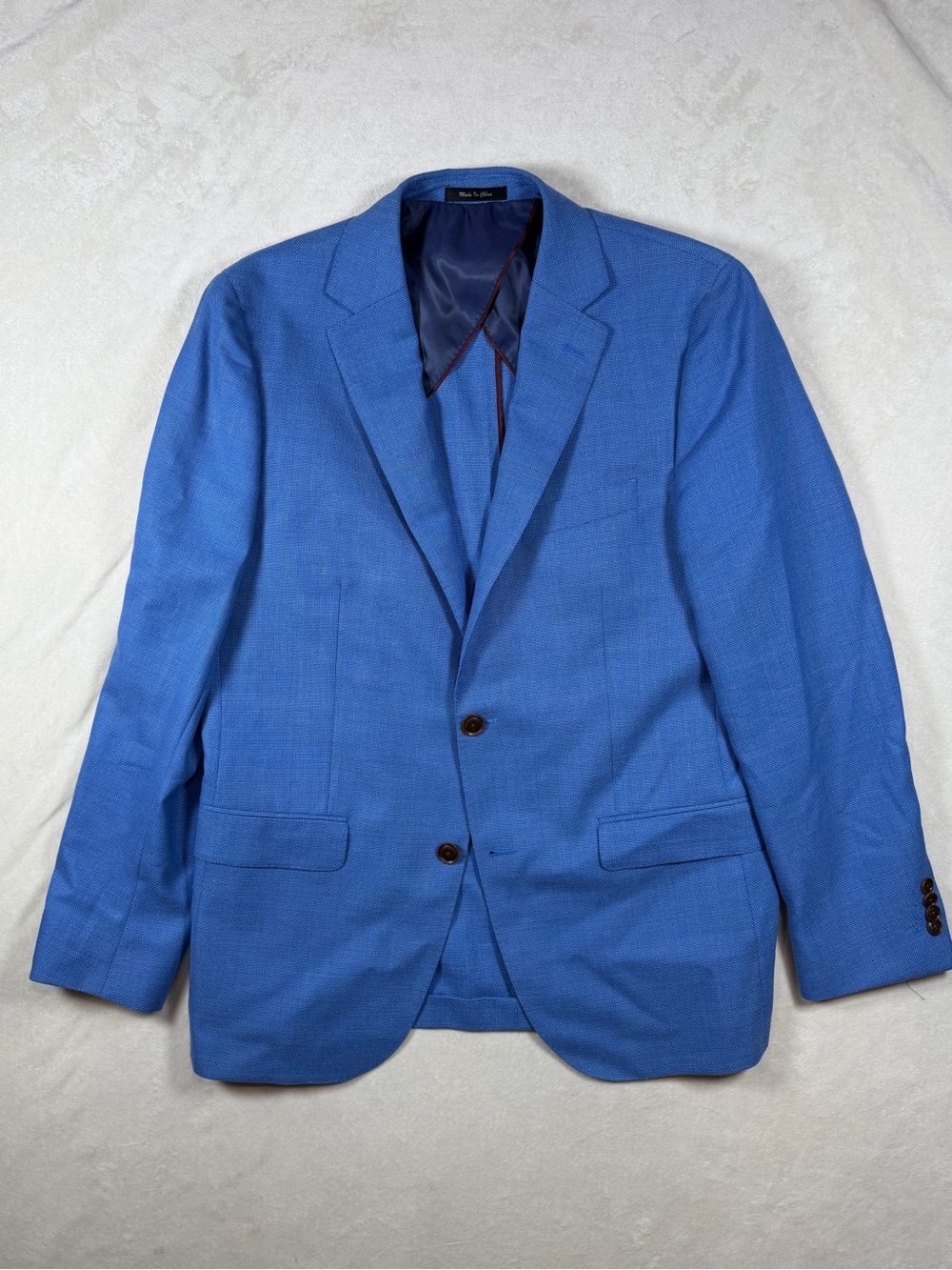 Men's 40R Paul Betenly Unstructured 100% Wool Lanificio Filarte Blue Sport Coat